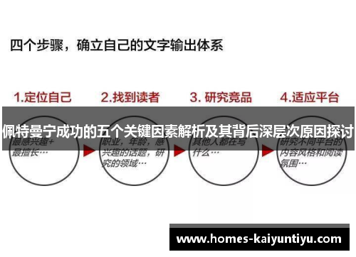 佩特曼宁成功的五个关键因素解析及其背后深层次原因探讨